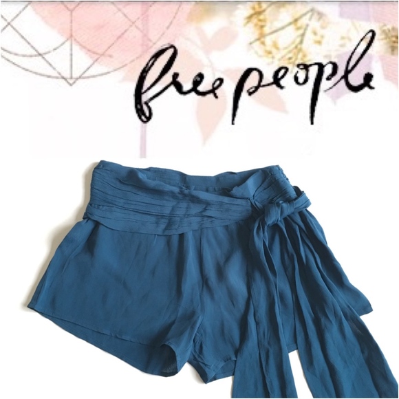 Free People Pants - Free People Wrap Shirred Bow Waist Shorts